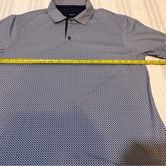 Bugatchi Polo Golf Shirt Mens XL Casual Lightweight White/Grey/Burgundy - Picture 4 of 7